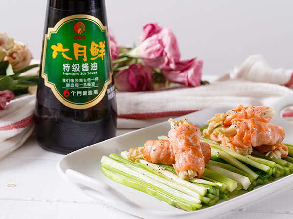 三文魚(yú)金針菇卷
